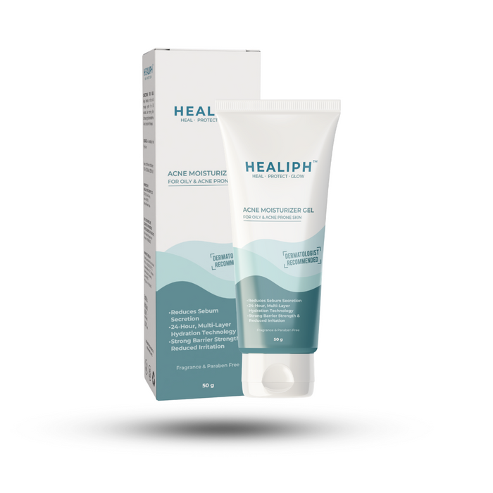 Acne moisturizer gel, for oily, sensitive and combination skin