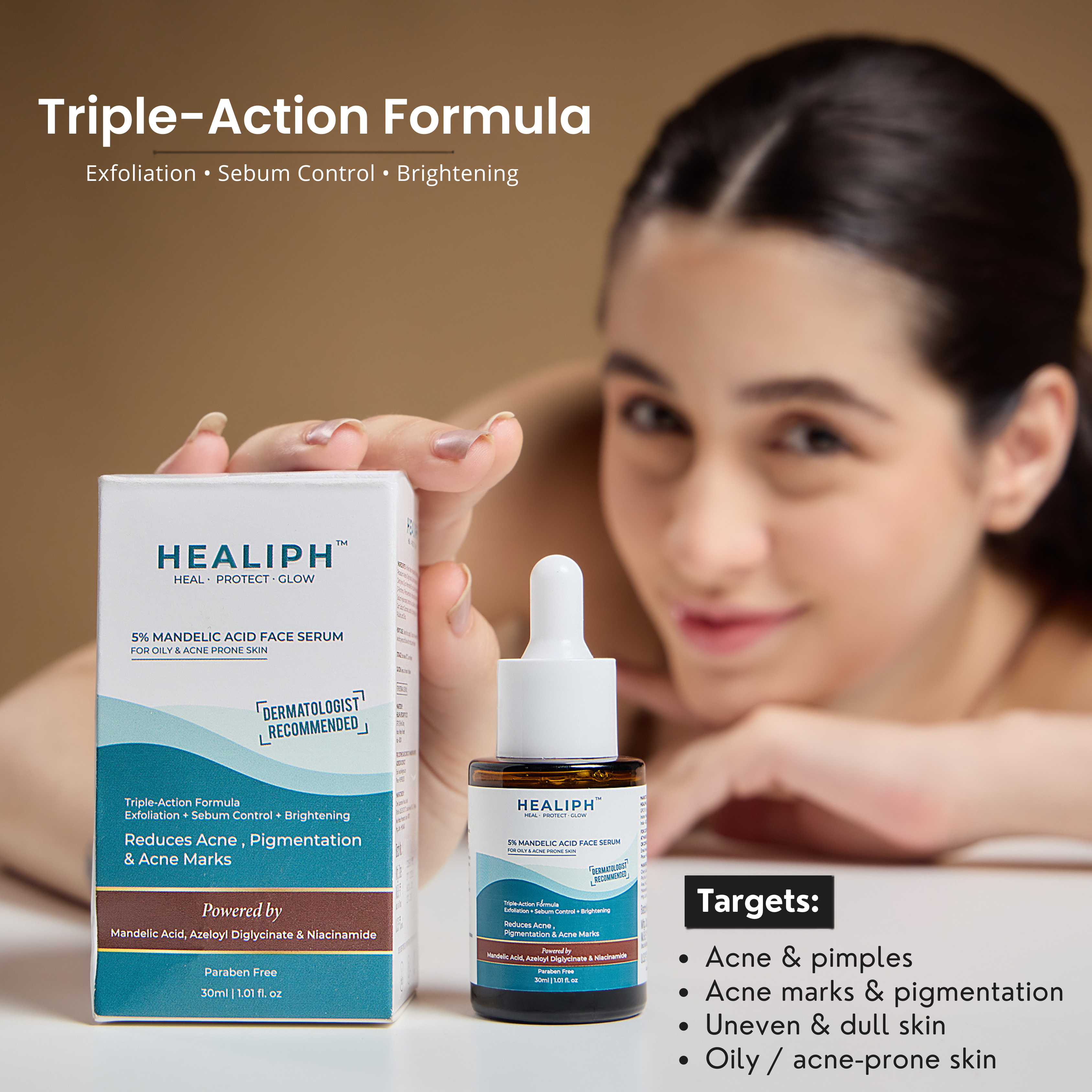 5% mandelic acid face serum- Reduces acne, pigmentation, acne marks