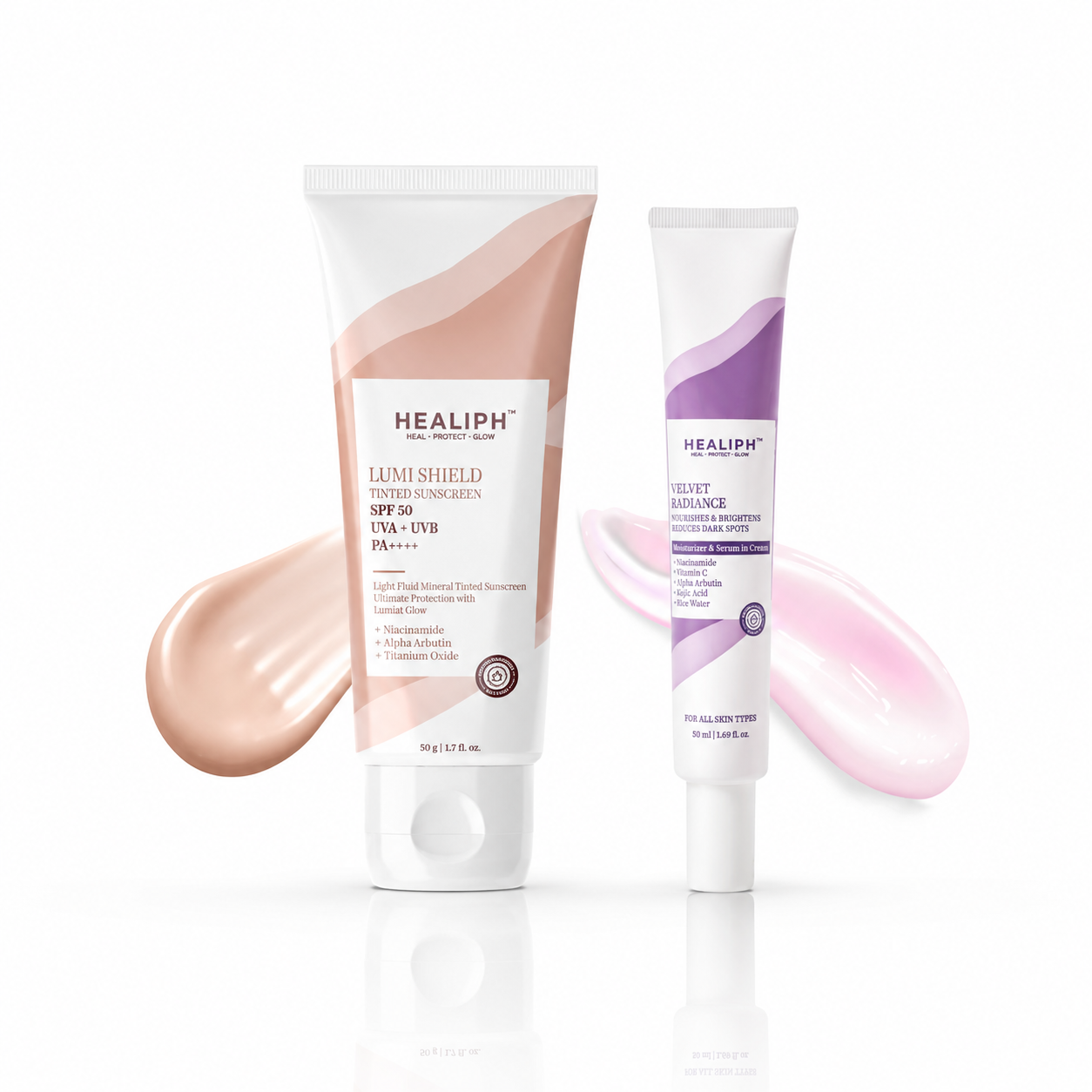 Glow & Protect Duo | Velvet Radiance + Lumi Shield SPF 50 PA++++