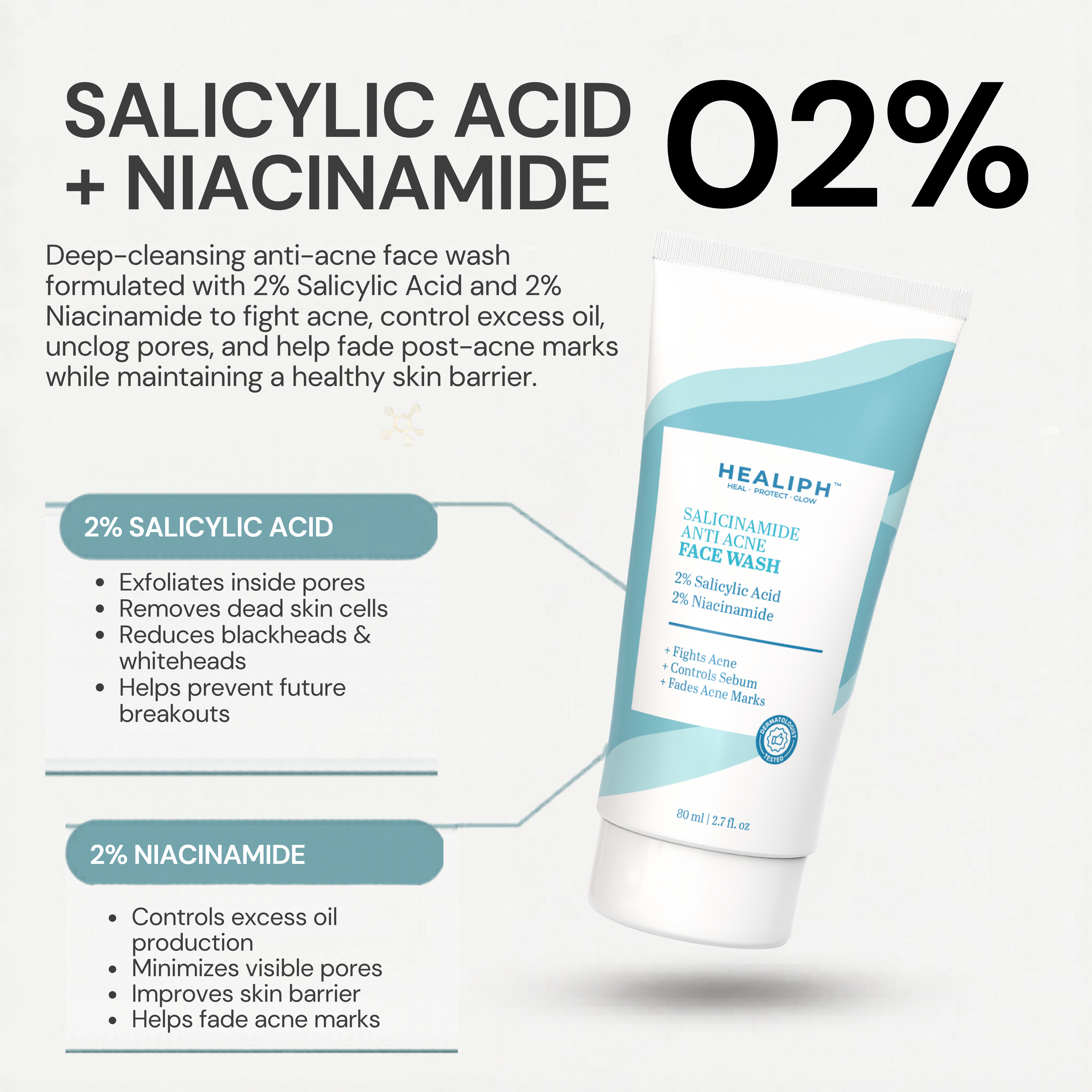 Salicinamide Anti Acne Face Wash