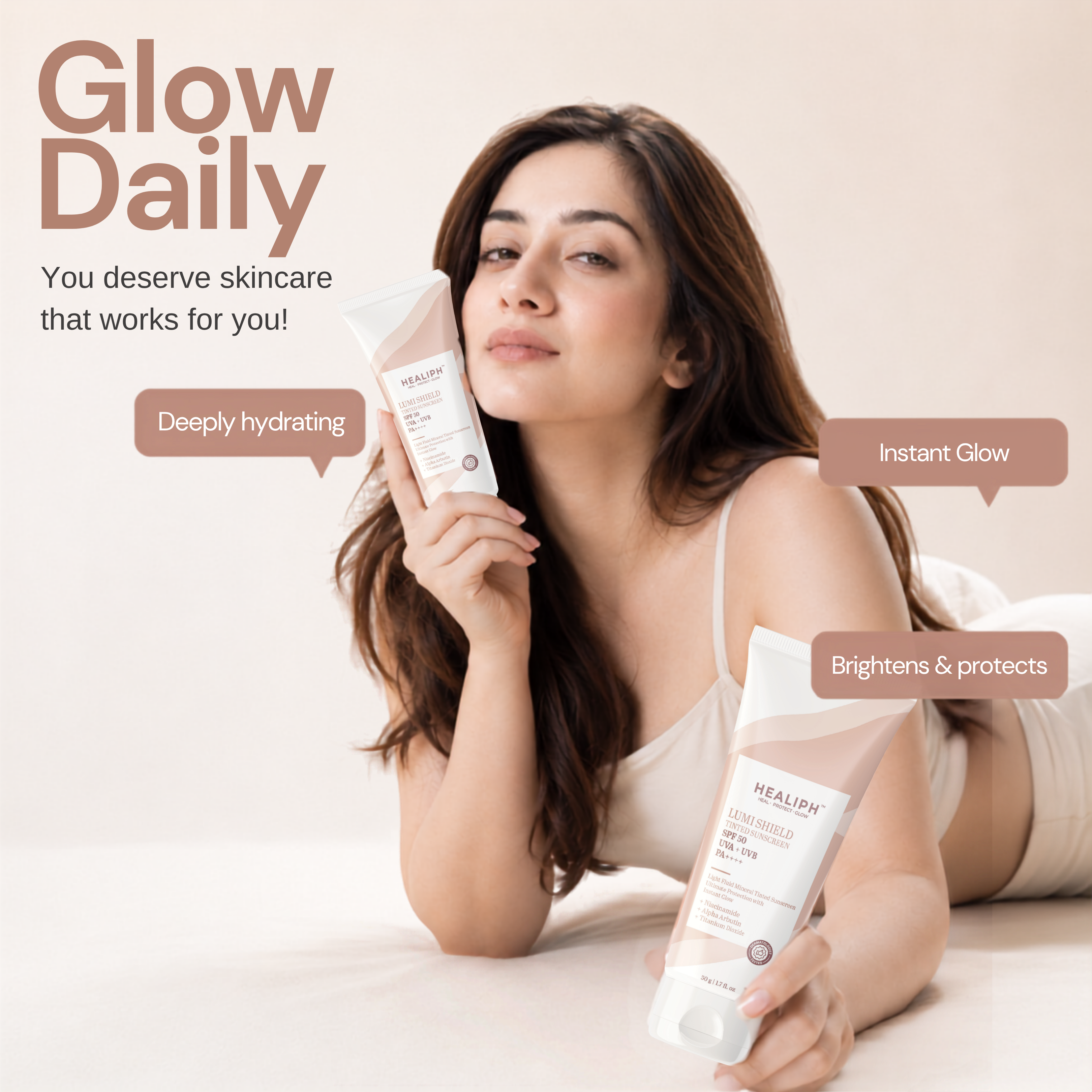 Glow & Protect Duo | Velvet Radiance + Lumi Shield SPF 50 PA++++