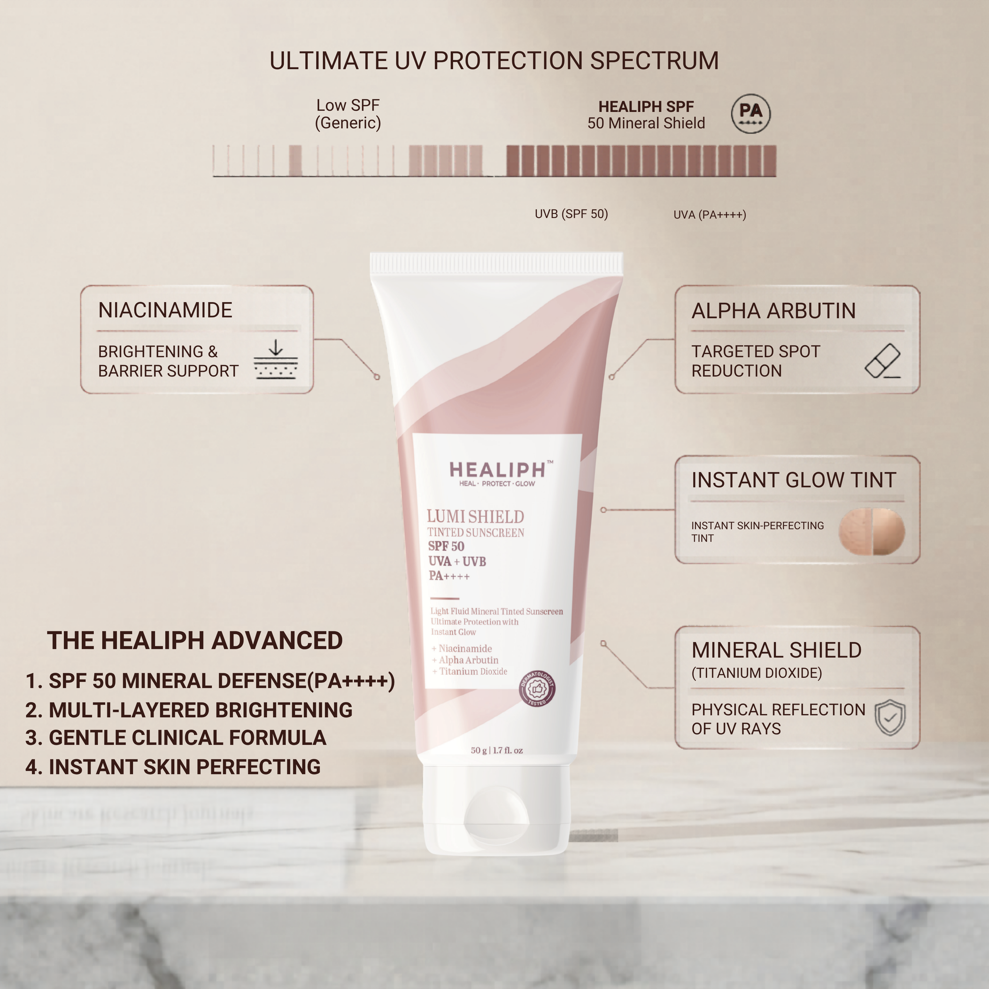 Lumi Shield Tinted Sunscreen SPF 50